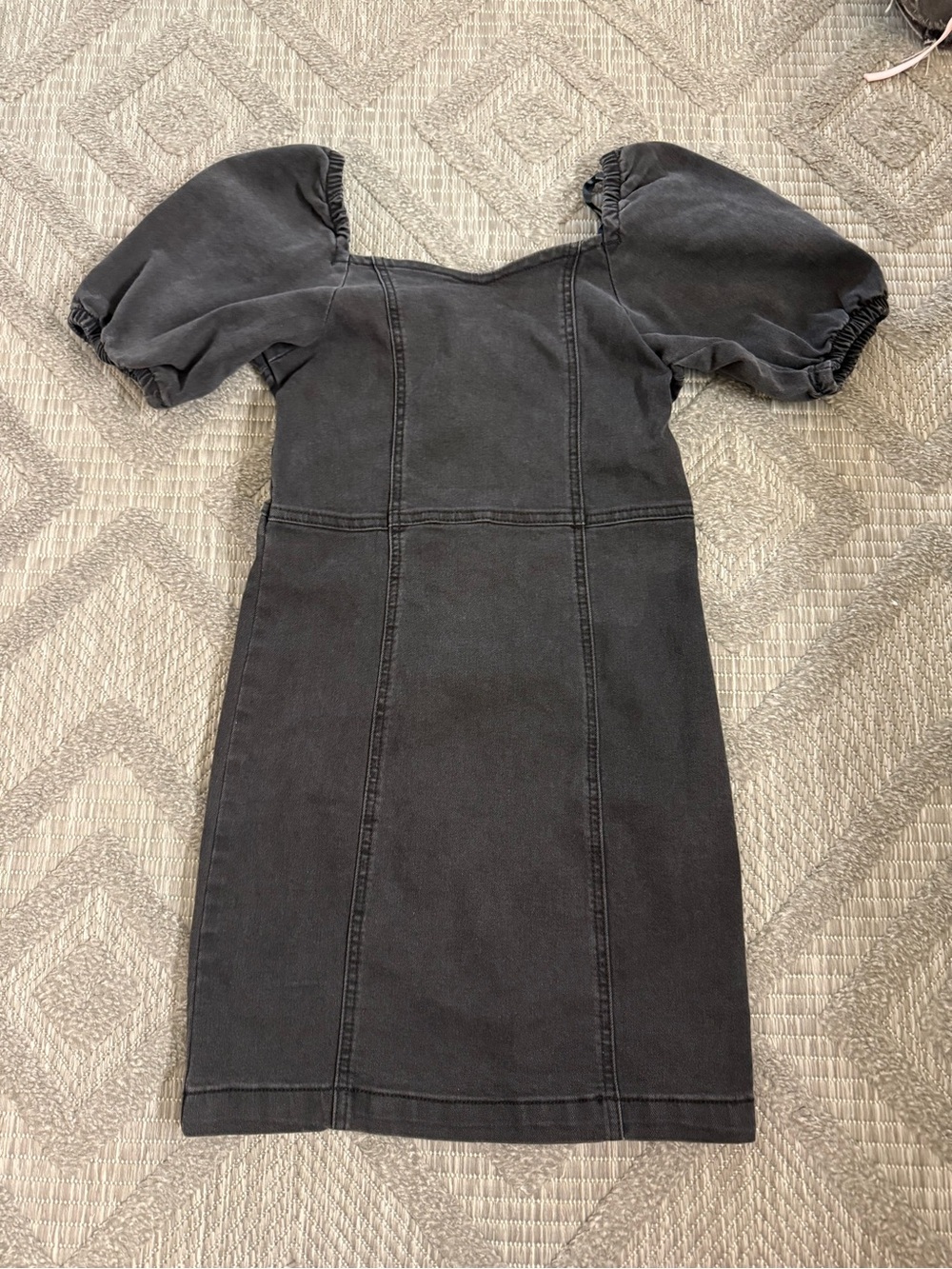 Madden Girl Black Puff-Sleeve Mini Dress